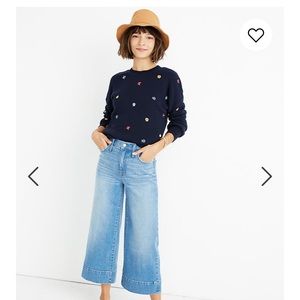 Madewell wide leg crop jeans.